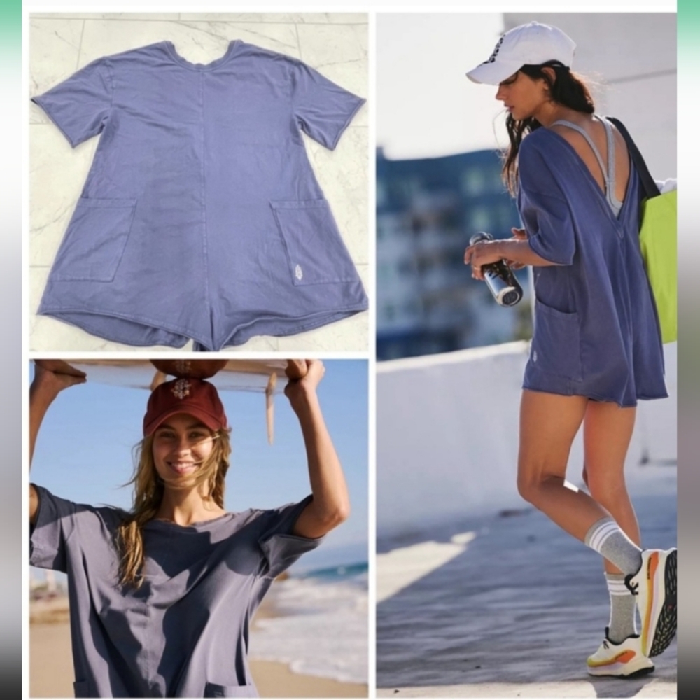 🔥  NEW!!!   Free People Hot Shot Tee Romper